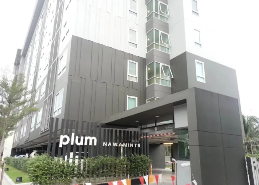 For rent, Plum Condo Nawamin, nice room, good view, quiet, complete amenities. Book now, don't miss it.