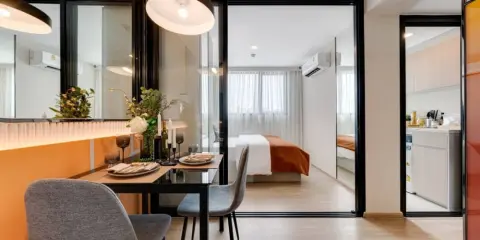 ขายดาวน์ The Origin Sukhumvit - Praksa ชั้น 28 โครงการดี ส่วนกลางครบ จองเลย