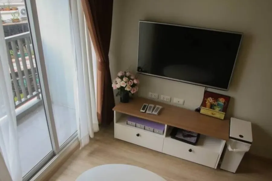 Tempo One Ramkhamhaeng-Rama 9 for rent, 2 bedrooms, 1 bathroom, spacious room, 4th floor, fully furnished, reserve now.