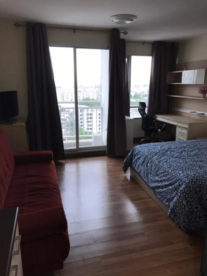 Condo for rent, Sukhumvit Plus, good view, no building block, near BTS, fully furnished, complete electrical appliances, ready to move in