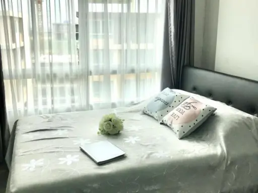 For rent, D Condo Campus Rangsit Phase 1, the most beautiful room, pool view, full furniture, good price, book now, don't miss it!