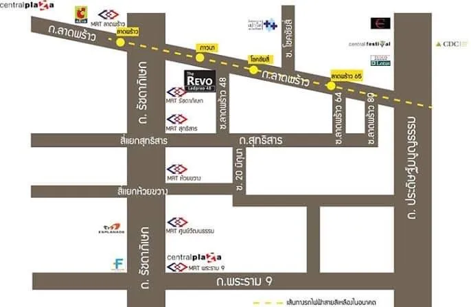 For rent, The Revo Lat Phrao 48, the room is divided into proportions, nice to live in, clean, pleasing to the eye, already comfortable. Reserve now.